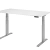 Hammerbacher VXDKB Elektrisch hoogteverstelbaar Zit-sta-bureau Wit C-Voet 1.600 (B) x 800 (D) x 1.290 (H) mm Spaanplaat, Staal