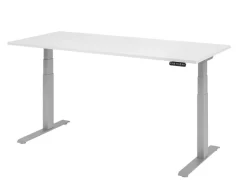 Hammerbacher VXDKB Elektrisch hoogteverstelbaar Zit-sta-bureau Wit C-Voet 1.800 (B) x 800 (D) x 1.290 (H) mm Spaanplaat, Staal