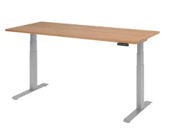 Hammerbacher VXDKB Elektrisch hoogteverstelbaar Zit-sta-bureau Walnoot C-Voet 1.800 (B) x 800 (D) x 1.290 (H) mm Spaanplaat, Staal