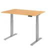 Hammerbacher VXDKB Elektrisch hoogteverstelbaar Zit-sta-bureau Beuken C-Voet 1.200 (B) x 800 (D) x 1.290 (H) mm Spaanplaat, Staal