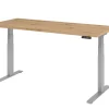 Hammerbacher VXDKB Elektrisch hoogteverstelbaar Zit-sta-bureau Eiken C-Voet 1.800 (B) x 800 (D) x 1.290 (H) mm Spaanplaat, Staal