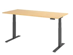Hammerbacher VXDKB Elektrisch hoogteverstelbaar Zit-sta-bureau Ahorn C-Voet 1.800 (B) x 800 (D) x 1.290 (H) mm Spaanplaat, Staal