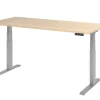 Hammerbacher VXDKB Elektrisch hoogteverstelbaar Zit-sta-bureau Eiken C-Voet 1.800 (B) x 800 (D) x 1.290 (H) mm Spaanplaat, Staal