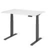 Hammerbacher VXDKB Elektrisch hoogteverstelbaar Zit-sta-bureau Wit C-Voet 1.200 (B) x 800 (D) x 1.290 (H) mm Spaanplaat, Staal