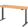 Hammerbacher VXDKB Elektrisch hoogteverstelbaar Zit-sta-bureau Beuken C-Voet 1.800 (B) x 800 (D) x 1.290 (H) mm Spaanplaat, Staal