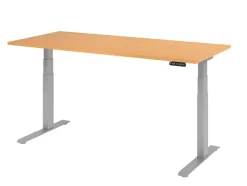 Hammerbacher VXDKB Elektrisch hoogteverstelbaar Zit-sta-bureau Beuken C-Voet 1.800 (B) x 800 (D) x 1.290 (H) mm Spaanplaat, Staal
