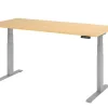 Hammerbacher VXDKB Elektrisch hoogteverstelbaar Zit-sta-bureau Ahorn C-Voet 1.800 (B) x 800 (D) x 1.290 (H) mm Spaanplaat, Staal