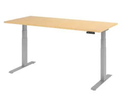 Hammerbacher VXDKB Elektrisch hoogteverstelbaar Zit-sta-bureau Ahorn C-Voet 1.800 (B) x 800 (D) x 1.290 (H) mm Spaanplaat, Staal