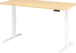 Hammerbacher VXDKB Elektrisch hoogteverstelbaar Zit-sta-bureau Ahorn C-Voet 1.600 (B) x 800 (D) x 1.290 (H) mm Spaanplaat, Staal