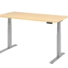 Hammerbacher VXDKB Elektrisch hoogteverstelbaar Zit-sta-bureau Ahorn C-Voet 1.600 (B) x 800 (D) x 1.290 (H) mm Spaanplaat, Staal