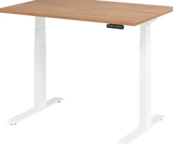 Hammerbacher VXDKB Elektrisch hoogteverstelbaar Zit-sta-bureau Walnoot C-Voet 1.200 (B) x 800 (D) x 1.290 (H) mm Spaanplaat, Staal