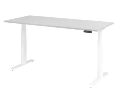 Hammerbacher VXDKB Elektrisch hoogteverstelbaar Zit-sta-bureau Grijs C-Voet 1.800 (B) x 800 (D) x 1.290 (H) mm Spaanplaat, Staal