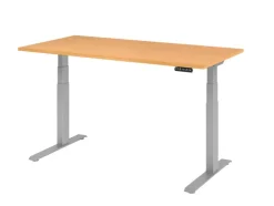 Hammerbacher VXDKB Elektrisch hoogteverstelbaar Zit-sta-bureau Beuken C-Voet 1.600 (B) x 800 (D) x 1.290 (H) mm Spaanplaat, Staal