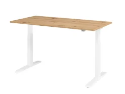 Hammerbacher VXMKA Elektrisch hoogteverstelbaar Zit-sta-bureau Eiken C-Voet 1,600 (B) x 800 (D) x 1,200 (H) mm Spaanplaat, Staal