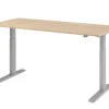 Hammerbacher VXMKA Elektrisch hoogteverstelbaar Zit-sta-bureau Eiken C-Voet 1,800 (B) x 800 (D) x 1,200 (H) mm Spaanplaat, Staal