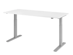 Hammerbacher VXMKA Elektrisch hoogteverstelbaar Zit-sta-bureau Wit C-Voet 1,800 (B) x 800 (D) x 1,200 (H) mm Spaanplaat, Staal