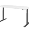 Hammerbacher VXMKA Elektrisch hoogteverstelbaar Zit-sta-bureau Wit C-Voet 1,800 (B) x 800 (D) x 1,200 (H) mm Spaanplaat, Staal