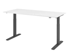 Hammerbacher VXMKA Elektrisch hoogteverstelbaar Zit-sta-bureau Wit C-Voet 1,800 (B) x 800 (D) x 1,200 (H) mm Spaanplaat, Staal
