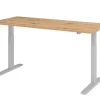Hammerbacher VXMKA Elektrisch hoogteverstelbaar Zit-sta-bureau Eiken C-Voet 1,800 (B) x 800 (D) x 1,200 (H) mm Spaanplaat, Staal