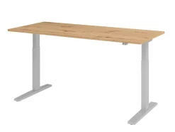 Hammerbacher VXMKA Elektrisch hoogteverstelbaar Zit-sta-bureau Eiken C-Voet 1,800 (B) x 800 (D) x 1,200 (H) mm Spaanplaat, Staal