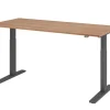 Hammerbacher VXMKA Elektrisch hoogteverstelbaar Zit-sta-bureau Walnoot C-Voet 1,800 (B) x 800 (D) x 1,200 (H) mm Spaanplaat, Staal