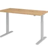 Hammerbacher VXMKA Elektrisch hoogteverstelbaar Zit-sta-bureau Eiken C-Voet 1.600 (B) x 800 (D) x 1.200 (H) mm Spaanplaat, Staal