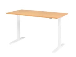 Hammerbacher VXMKA Elektrisch hoogteverstelbaar Zit-sta-bureau Beuken C-Voet 1,600 (B) x 800 (D) x 1,200 (H) mm Spaanplaat, Staal