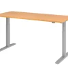 Hammerbacher VXMKA Elektrisch hoogteverstelbaar Zit-sta-bureau Beuken C-Voet 1,800 (B) x 800 (D) x 1,200 (H) mm Spaanplaat, Staal