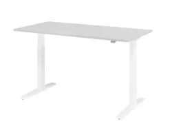 Hammerbacher VXMKA Elektrisch hoogteverstelbaar Zit-sta-bureau Grijs C-Voet 1,600 (B) x 800 (D) x 1,200 (H) mm Spaanplaat, Staal