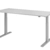 Hammerbacher VXMKA Elektrisch hoogteverstelbaar Zit-sta-bureau Grijs C-Voet 1,800 (B) x 800 (D) x 1,200 (H) mm Spaanplaat, Staal