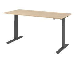 Hammerbacher VXMKA Elektrisch hoogteverstelbaar Zit-sta-bureau Eiken C-Voet 1,800 (B) x 800 (D) x 1,200 (H) mm Spaanplaat, Staal
