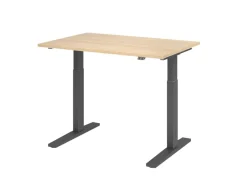 Hammerbacher VXMKA Elektrisch hoogteverstelbaar Zit-sta-bureau Eiken C-Voet 1,200 (B) x 800 (D) x 1,200 (H) mm Spaanplaat, Staal