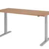 Hammerbacher VXMKA Elektrisch hoogteverstelbaar Zit-sta-bureau Walnoot C-Voet 1,800 (B) x 800 (D) x 1,200 (H) mm Spaanplaat, Staal