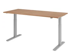 Hammerbacher VXMKA Elektrisch hoogteverstelbaar Zit-sta-bureau Walnoot C-Voet 1,800 (B) x 800 (D) x 1,200 (H) mm Spaanplaat, Staal