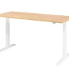 Hammerbacher VXMKA Elektrisch hoogteverstelbaar Zit-sta-bureau Eiken C-Voet 1,800 (B) x 800 (D) x 1,200 (H) mm Spaanplaat, Staal