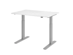Hammerbacher VXMKA Elektrisch hoogteverstelbaar Zit-sta-bureau Wit C-Voet 1,200 (B) x 800 (D) x 1,200 (H) mm Spaanplaat, Staal