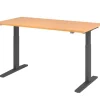 Hammerbacher VXMKA Elektrisch hoogteverstelbaar Zit-sta-bureau Beuken C-Voet 1,600 (B) x 800 (D) x 1,200 (H) mm Spaanplaat, Staal