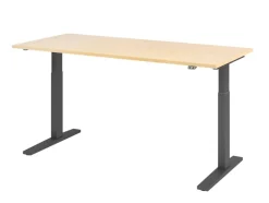 Hammerbacher VXMKA Elektrisch hoogteverstelbaar Zit-sta-bureau Ahorn C-Voet 1,800 (B) x 800 (D) x 1,200 (H) mm Spaanplaat, Staal