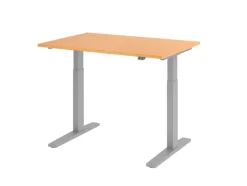 Hammerbacher VXMKA Elektrisch hoogteverstelbaar Zit-sta-bureau Beuken C-Voet 1,200 (B) x 800 (D) x 1,200 (H) mm Spaanplaat, Staal