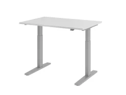 Hammerbacher VXMKA Elektrisch hoogteverstelbaar Zit-sta-bureau Grijs C-Voet 1,200 (B) x 800 (D) x 1,200 (H) mm Spaanplaat, Staal