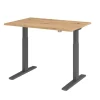 Hammerbacher VXMKA Elektrisch hoogteverstelbaar Zit-sta-bureau Eiken C-Voet 1,200 (B) x 800 (D) x 1,200 (H) mm Spaanplaat, Staal