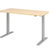 Hammerbacher VXMKA Elektrisch hoogteverstelbaar Zit-sta-bureau Ahorn C-Voet 1,600 (B) x 800 (D) x 1,200 (H) mm Spaanplaat, Staal