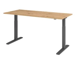 Hammerbacher VXMKA Elektrisch hoogteverstelbaar Zit-sta-bureau Eiken C-Voet 1,800 (B) x 800 (D) x 1,200 (H) mm Spaanplaat, Staal