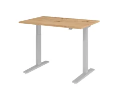 Hammerbacher VXMKA Elektrisch hoogteverstelbaar Zit-sta-bureau Eiken C-Voet 1,200 (B) x 800 (D) x 1,200 (H) mm Spaanplaat, Staal