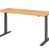Hammerbacher VXMKA Elektrisch hoogteverstelbaar Zit-sta-bureau Beuken C-Voet 1,800 (B) x 800 (D) x 1,200 (H) mm Spaanplaat, Staal