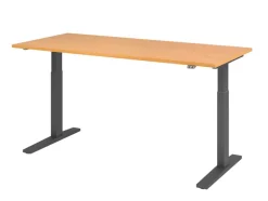 Hammerbacher VXMKA Elektrisch hoogteverstelbaar Zit-sta-bureau Beuken C-Voet 1,800 (B) x 800 (D) x 1,200 (H) mm Spaanplaat, Staal