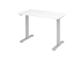 Hammerbacher VXMST Elektrisch hoogteverstelbaar Zit-sta-bureau Wit T-Voet 1,200 (B) x 672 (D) x 1,200 (H) mm Spaanplaat, Staal