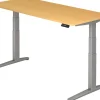 Hammerbacher XBHM VXBHM Elektrisch hoogteverstelbaar Zit-sta-bureau Rechthoekig Beuken C-Voet 1.800 (B) x 800 (D) x 1.290 (H) mm Spaanplaat, Staal, Aluminium