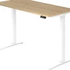 Hammerbacher XBHM VXBHM Elektrisch hoogteverstelbaar Zit-sta-bureau Rechthoekig Eiken C-Voet 1.600 (B) x 800 (D) x 1.290 (H) mm Spaanplaat, Staal, Aluminium
