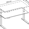 Hammerbacher XBHM VXBHM Elektrisch hoogteverstelbaar Zit-sta-bureau Rechthoekig Beuken C-Voet 1.600 (B) x 800 (D) x 1.290 (H) mm Spaanplaat, Staal, Aluminium